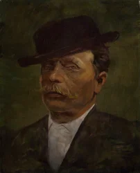 Älterer Mann mit Schnurrbart